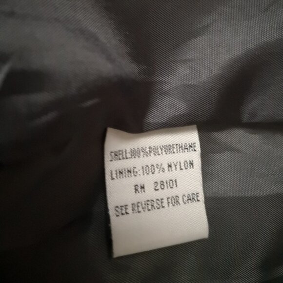 Rave Ladies Black Tie Front Straight Fit Shiny Overcoat/Raincoat - Picture 4 of 7